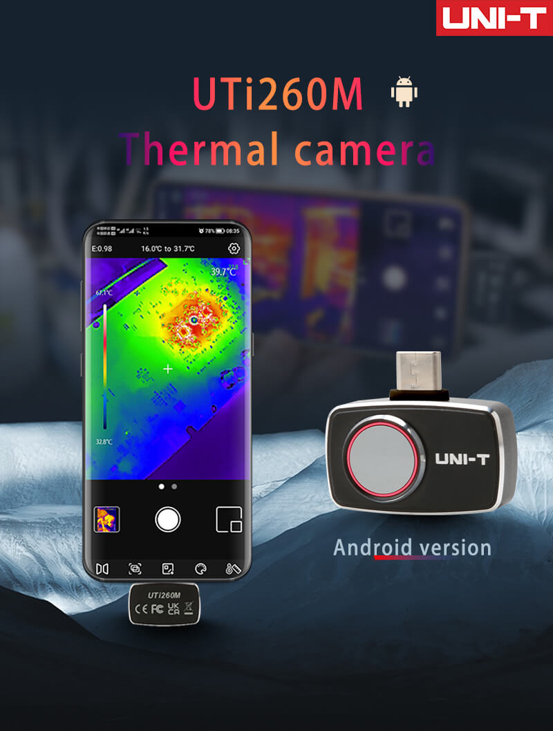 UNI-T UTi260M 안드로이드 폰용 모바일 열화상 - Thermal Imaging Camera 256X192 리뷰 및 가격