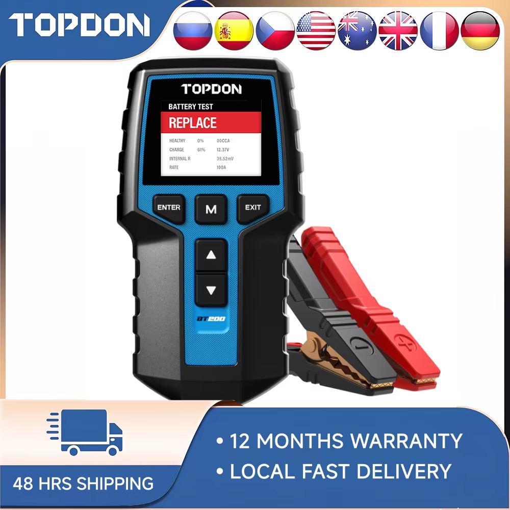 탑돈 BT200 자동차 배터리 테스터, 12V/24V, - Topdon Tc001 Thermal Camera 리뷰 및 가격